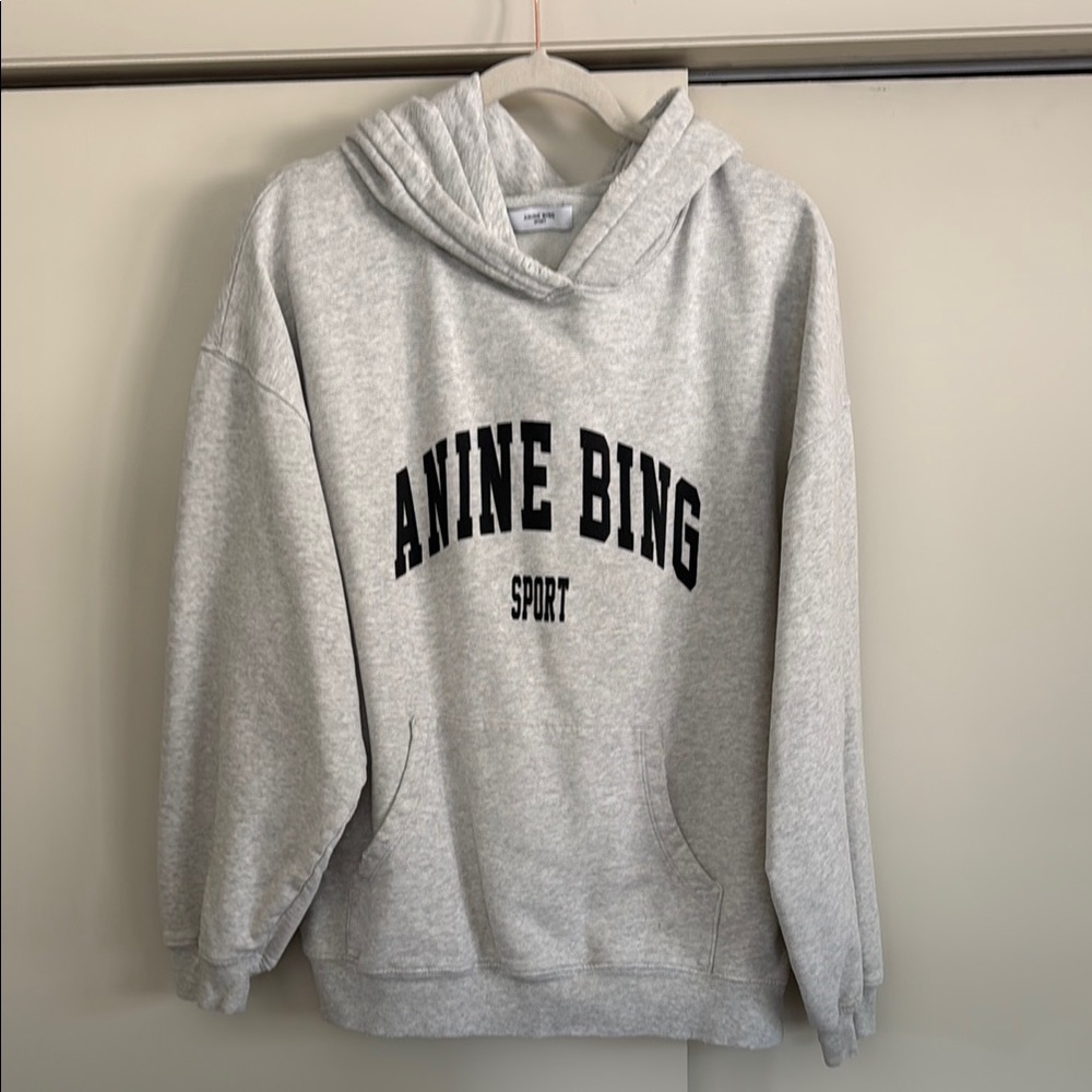 Anine Bing Sport Heather Gray Hoodie